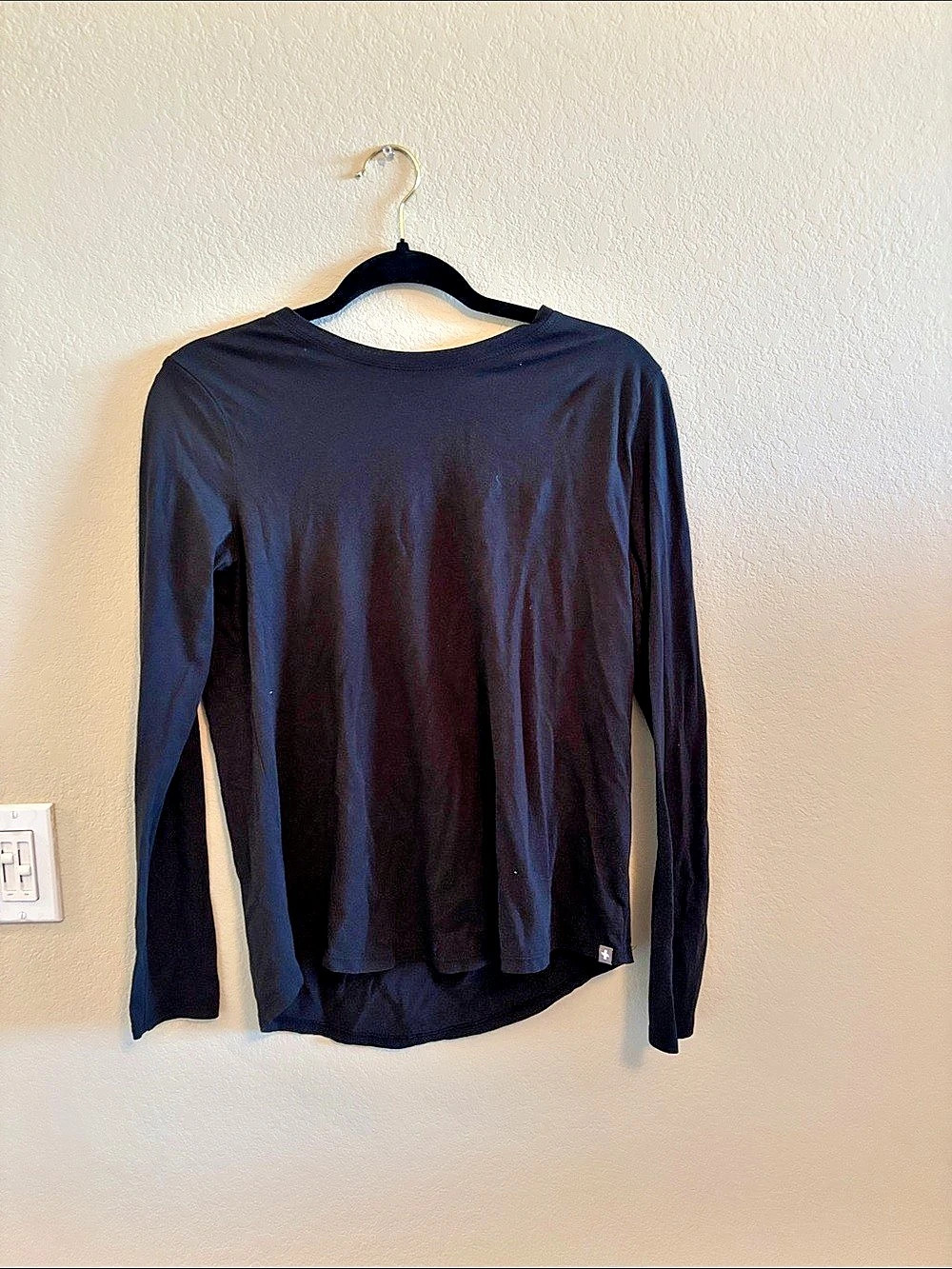 FIGS Supersoft Long-Sleeve Underscrub Black Small